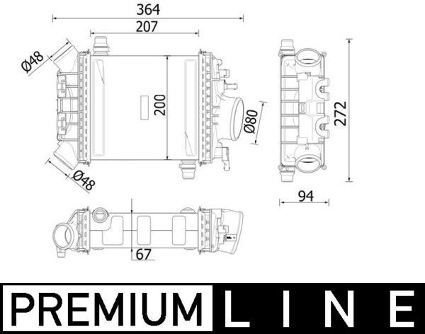 MAHLE ORIGINAL Intercooler Article number: CI 547 000P cheaply