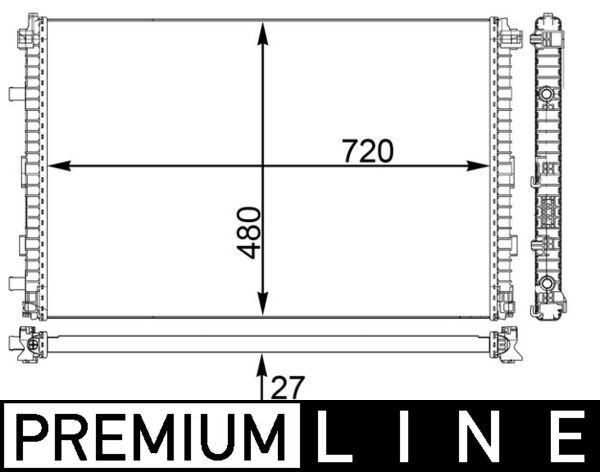 MAHLE ORIGINAL Lavtemperaturkøler, intercooler Varenummer: CIR 24 000P billige
