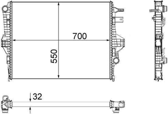MAHLE ORIGINAL Engine radiator Article number: CR 1183 000P cheaply