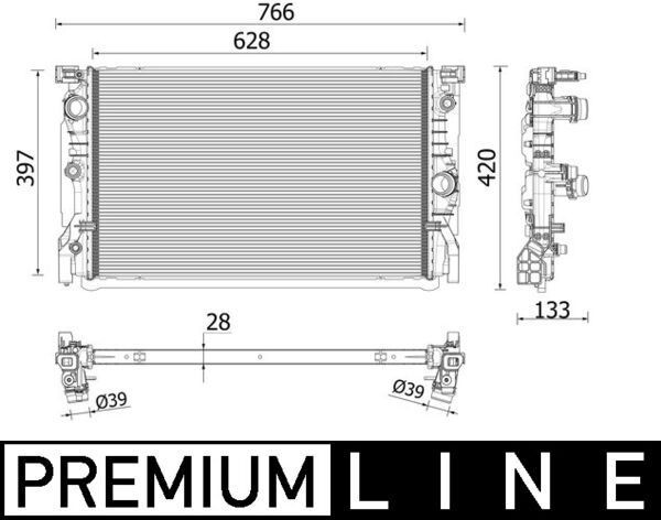 MAHLE ORIGINAL Engine radiator Article number: CR 2223 000P cheaply