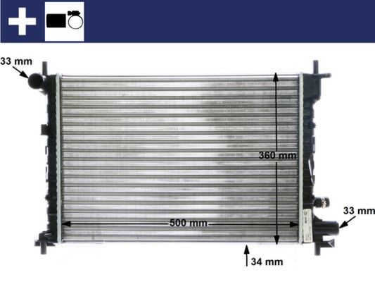 MAHLE ORIGINAL Radiaator, mootorijahutus Artikli number: CR 381 000S soodsalt