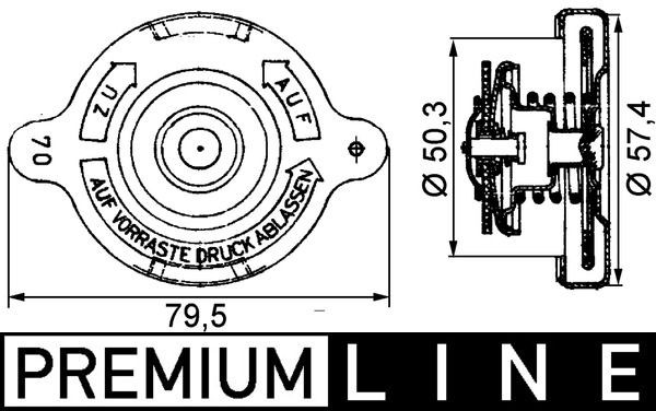 MAHLE ORIGINAL Dæksel, køler Varenummer: CRB 16 000P billige
