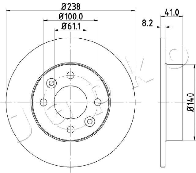 JAPKO Brake disc Article number: 600700 cheaply