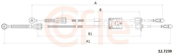 COFLE Cable, manual transmission Article number: 12.7239 cheaply