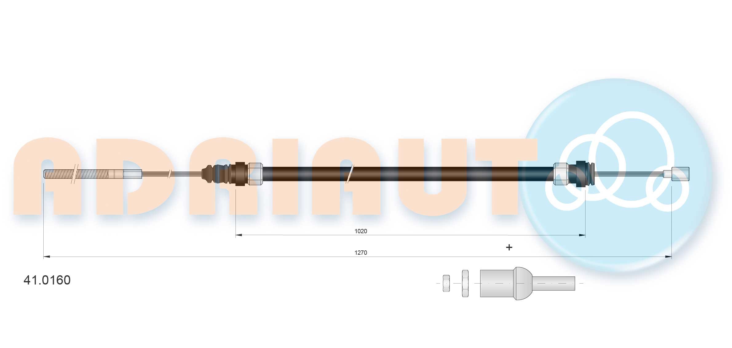 ADRIAUTO Clutch Cable Article number: 41.0160 cheaply
