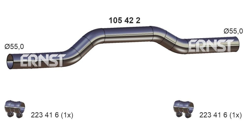 ERNST Exhaust Pipe Article number: 105422 cheaply