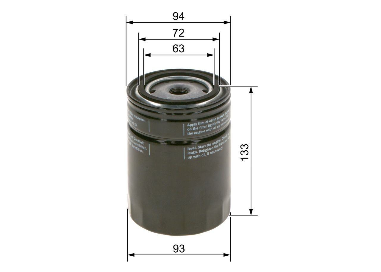 BOSCH Oil filter Article number: 0 986 4B7 021 cheaply