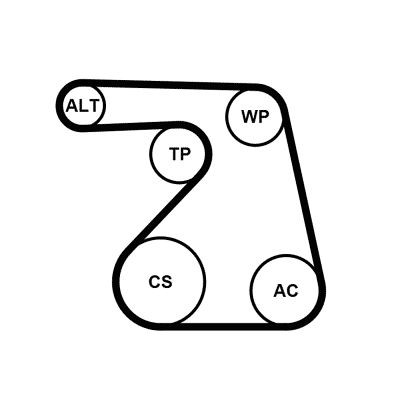CONTITECH Vandpumpe + kileremssæt Varenummer: 6PK1217WP1 billige