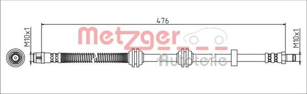 METZGER Brake hose Article number: 4111788 cheaply