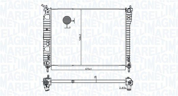 MAGNETI MARELLI Engine radiator Article number: 350213179800 cheaply