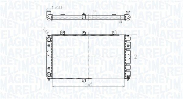 MAGNETI MARELLI Engine radiator Article number: 350213181400 cheaply