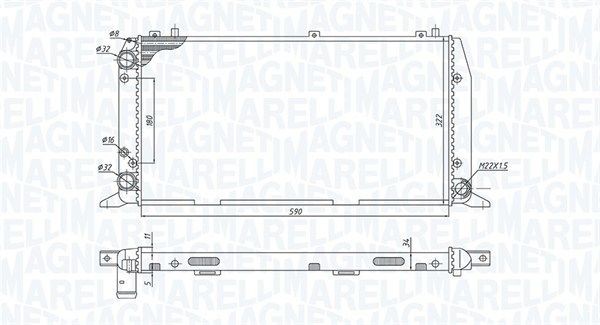 MAGNETI MARELLI Radiatorius, variklio aušinimas prekės numeris: 350213188700 nebrangu
