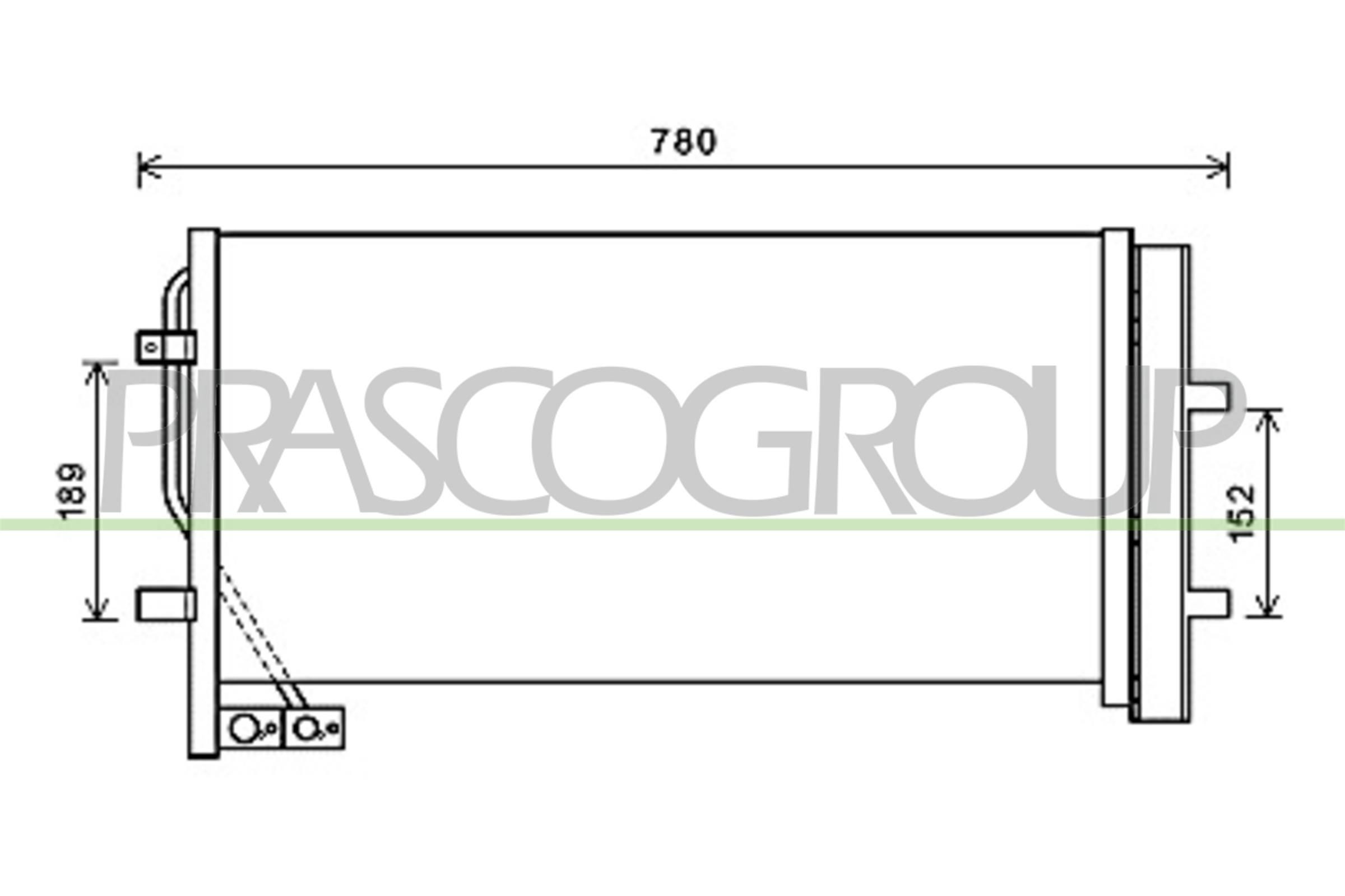 PRASCO Air conditioning condenser Article number: AD810C001 cheaply