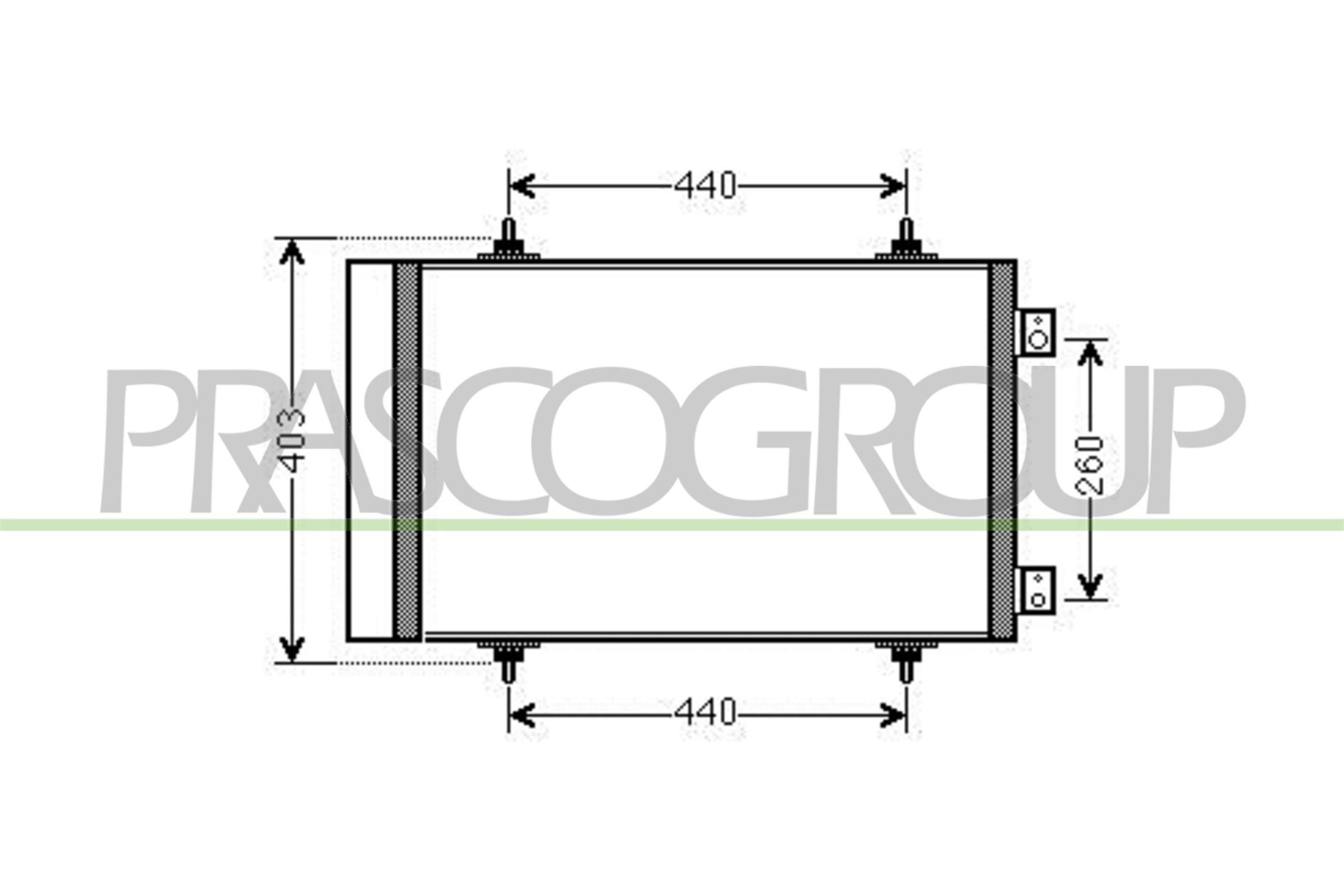 PRASCO Air conditioning condenser Article number: CI942C002 cheaply