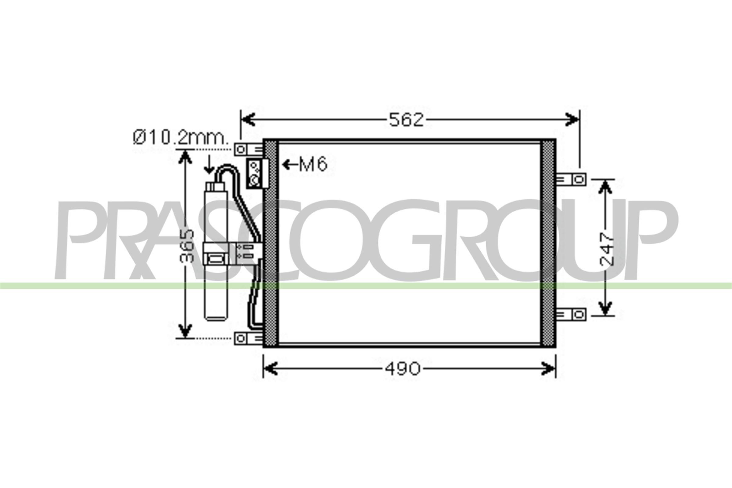 PRASCO Air conditioning condenser Article number: DS011C002 cheaply