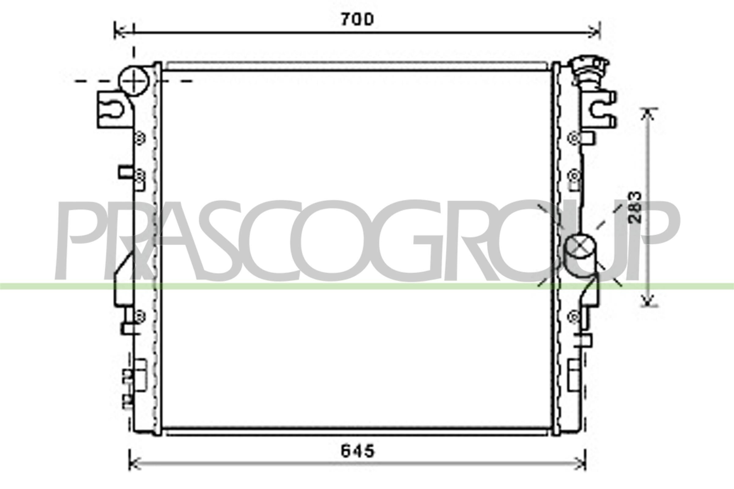 PRASCO Engine radiator Article number: JE422R001 cheaply