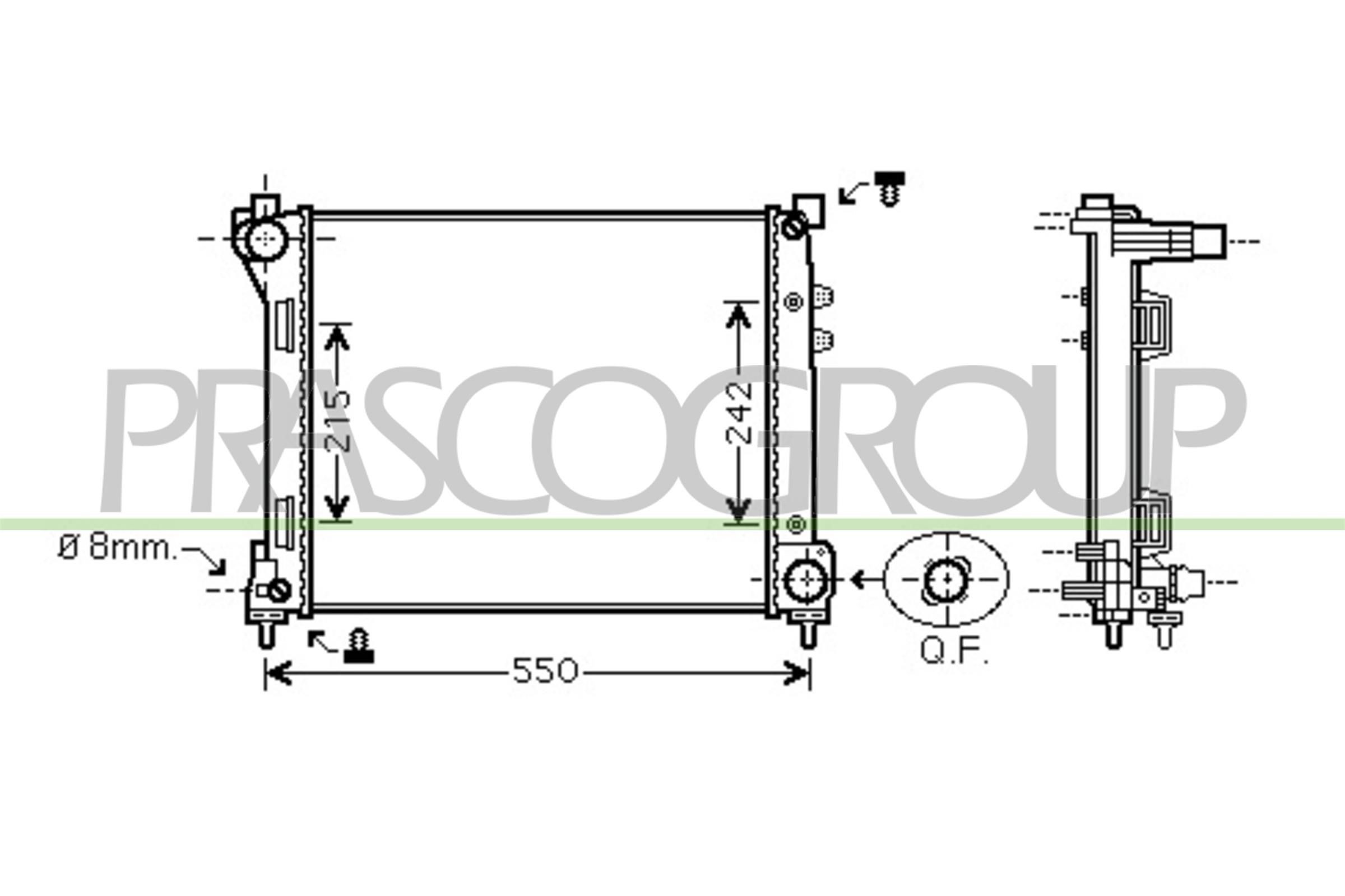 PRASCO Radiaator, mootorijahutus Artikli number: LA004R001 soodsalt