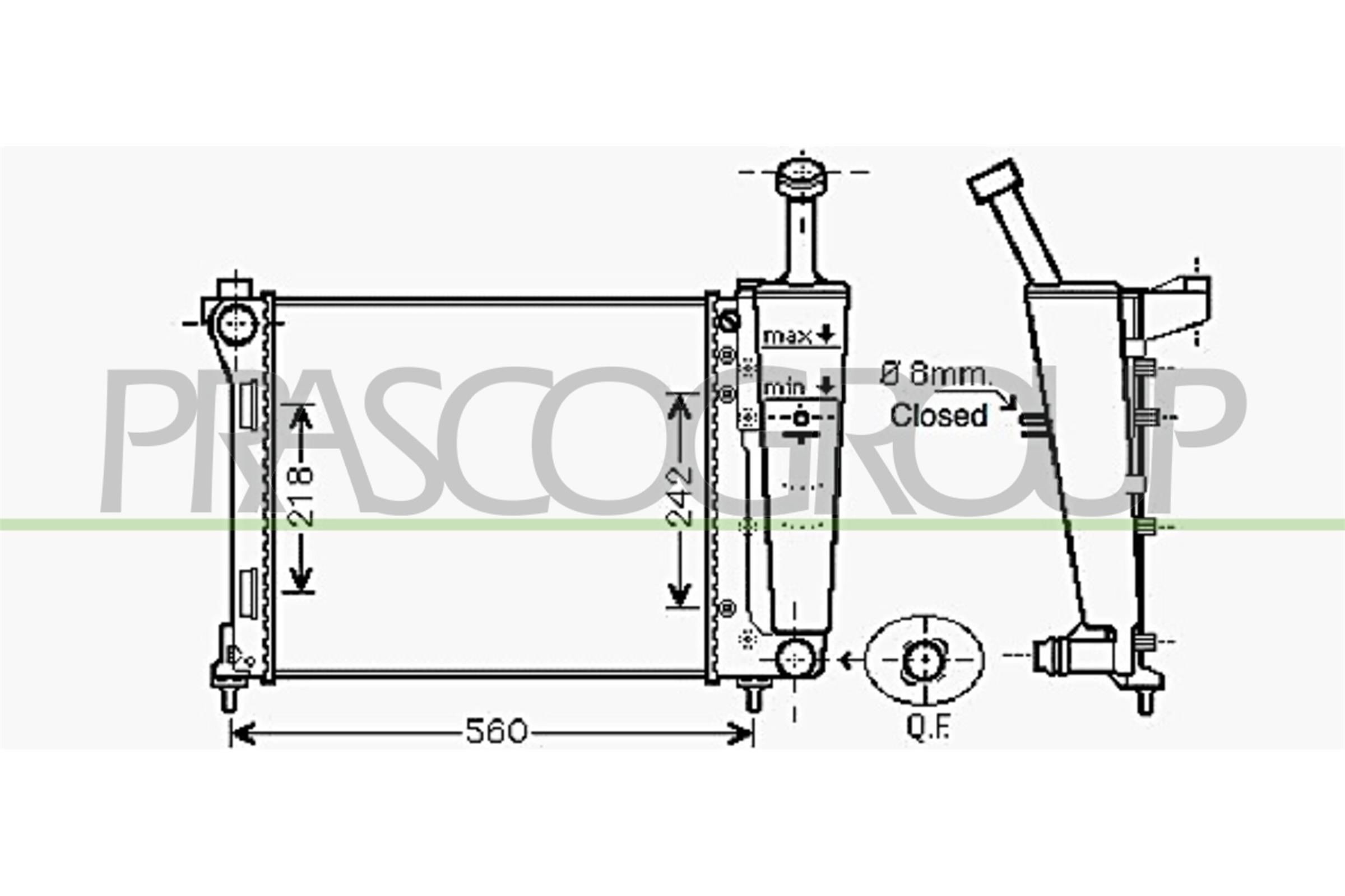 PRASCO Radiaator, mootorijahutus Artikli number: LA004R002 soodsalt