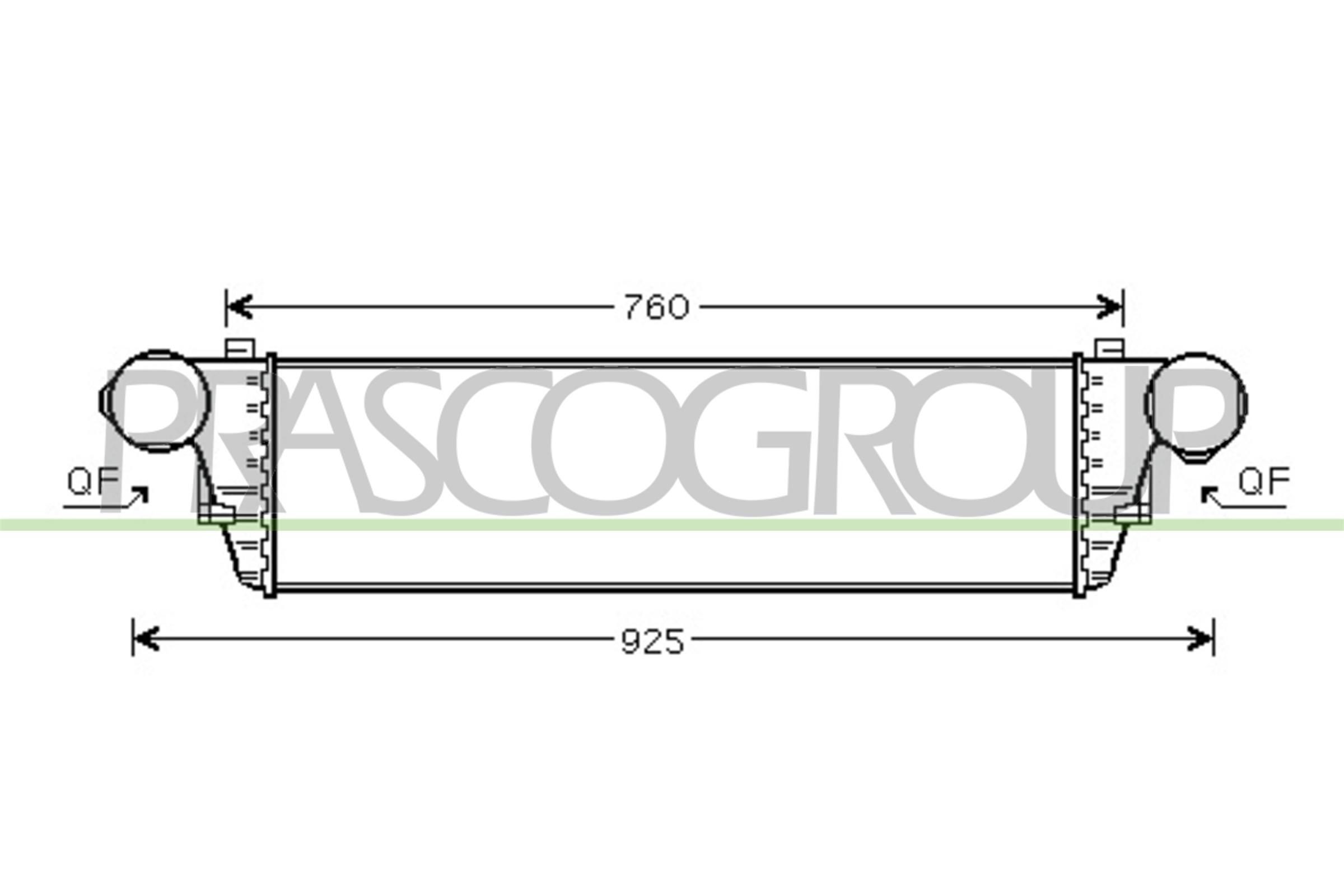 PRASCO Intercooler Article number: ME026N003 cheaply