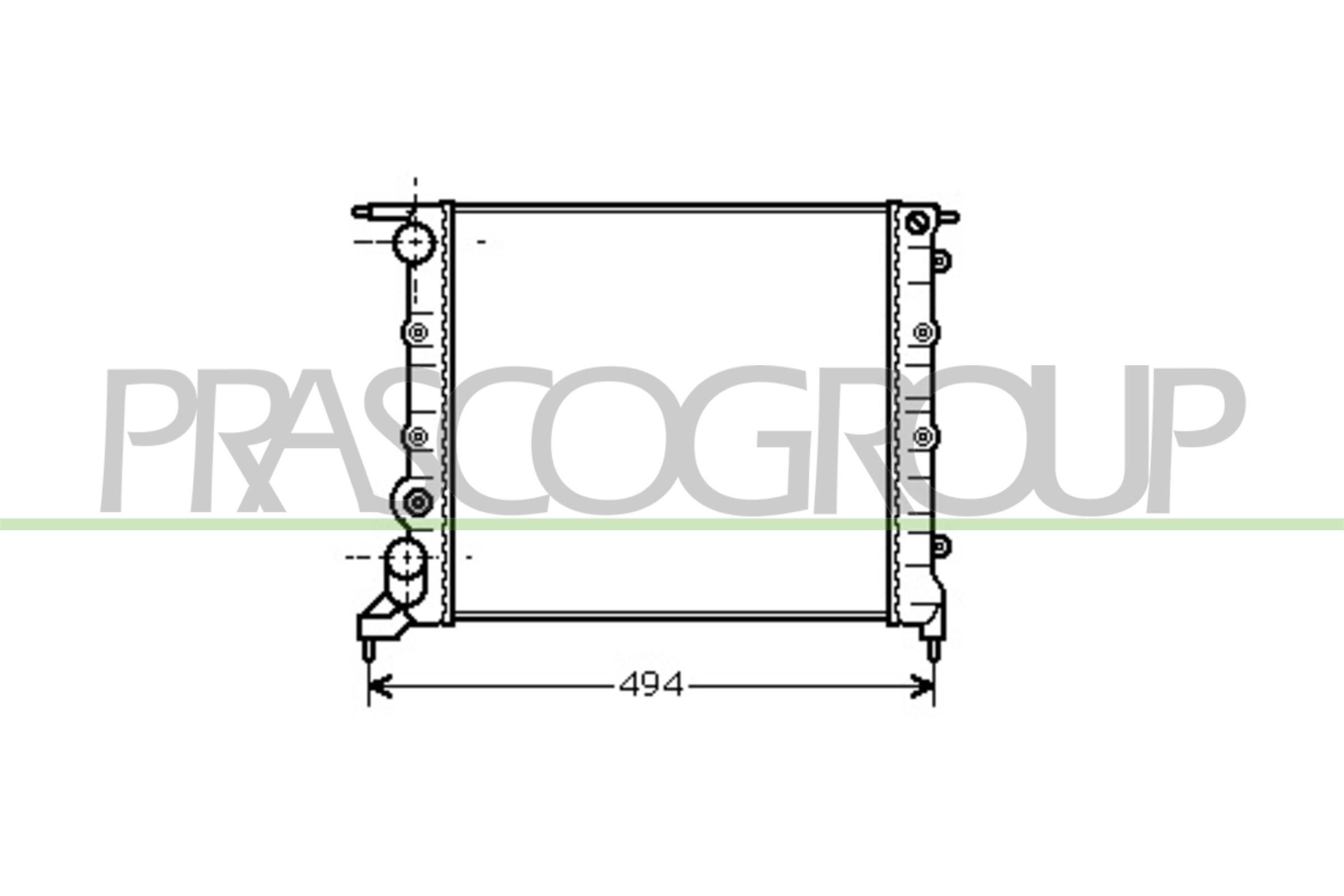 PRASCO Radiaator, mootorijahutus Artikli number: RN023R015 soodsalt