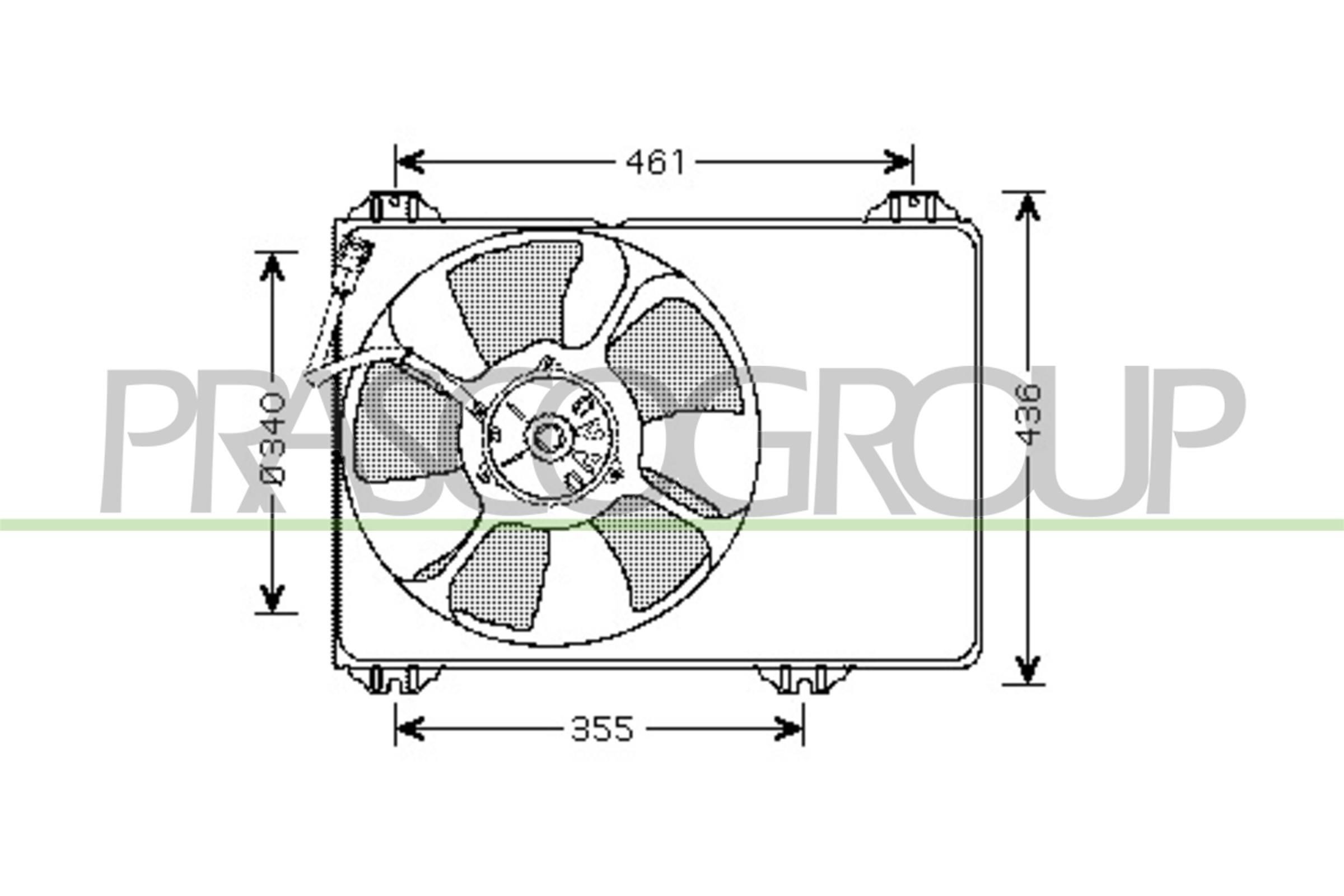 PRASCO Fan, radiator Article number: SZ034F001 cheaply
