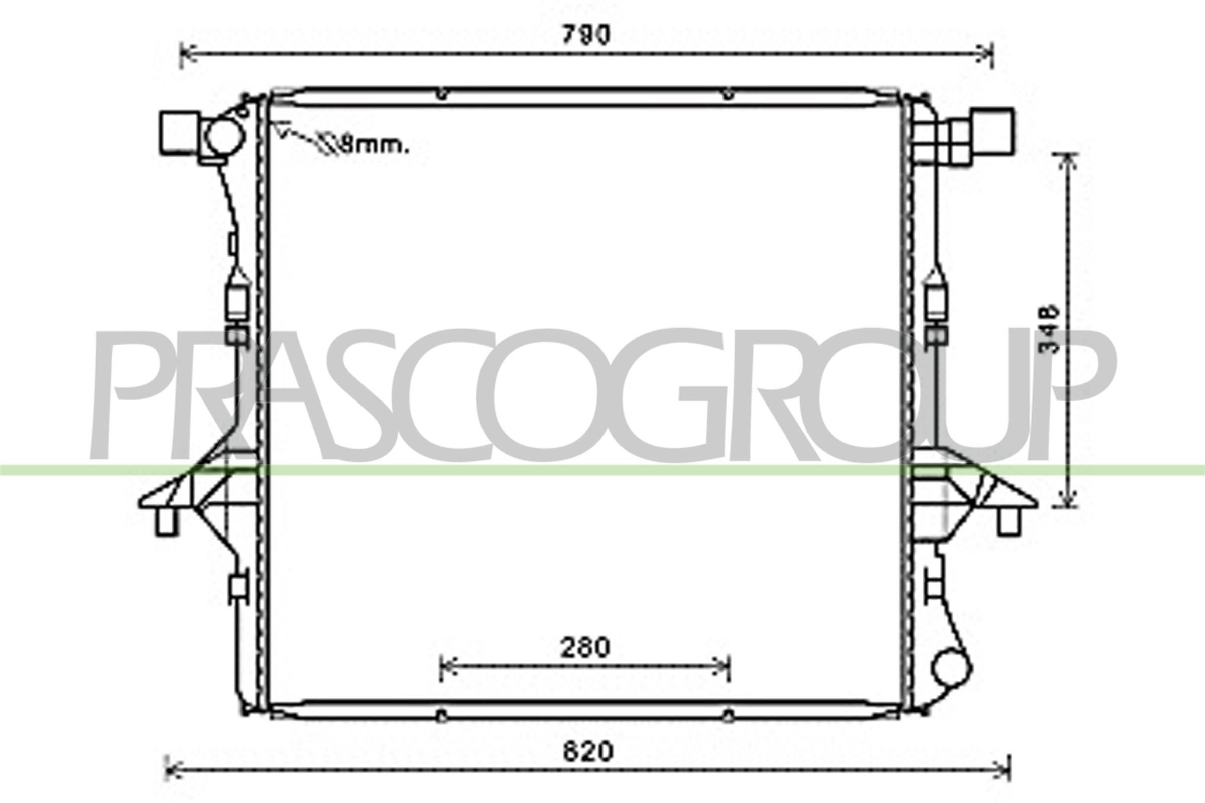 PRASCO Engine radiator Article number: VG840R001 cheaply