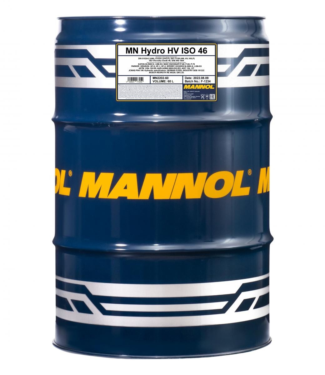MANNOL Centralhydraulikolie Hydro HV ISO 46 Varenummer: MN2202-60 billige
