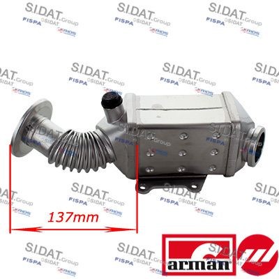 SIDAT 83.1235AS EGR cooler DOBLO 1.6 D Multijet (263HXN1B, 263YXN1B, 263HXV1B, 263YXV1B) 120 PS Diesel