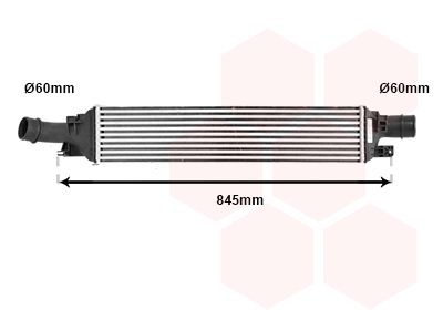 VAN WEZEL Intercooler Varenummer: 03004358 billige