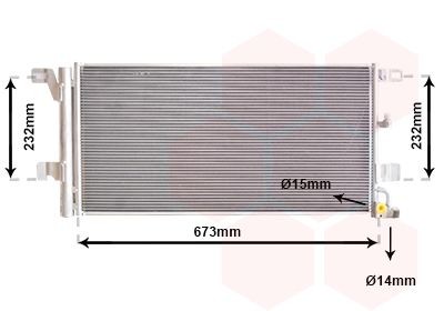 VAN WEZEL Air conditioning condenser Article number: 03015704 cheaply