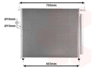VAN WEZEL Air conditioning condenser Article number: 18015727 cheaply