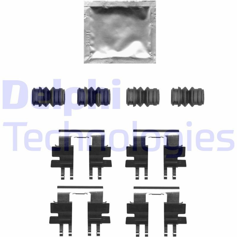 DELPHI LX0695 Lisakomplekt, ketaspiduriklotsid CX-5 2.2 Skyativ-D AWD (KF4W2) 190 HP Diisel