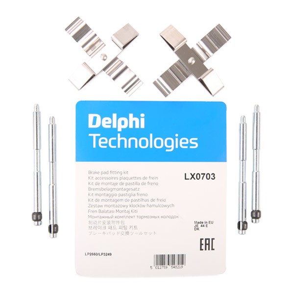 DELPHI LX0703 Monteringssæt til bremseklodser 4-serie 430d 3.0 258 HK Diesel 2020