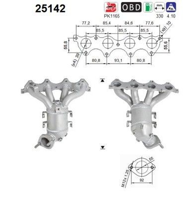 AS Catalytic converter Article number: 25142 cheaply
