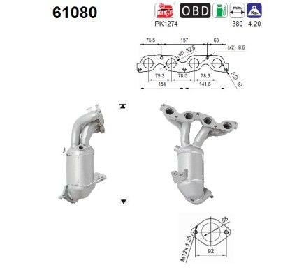 AS Catalytic converter Article number: 61080 cheaply