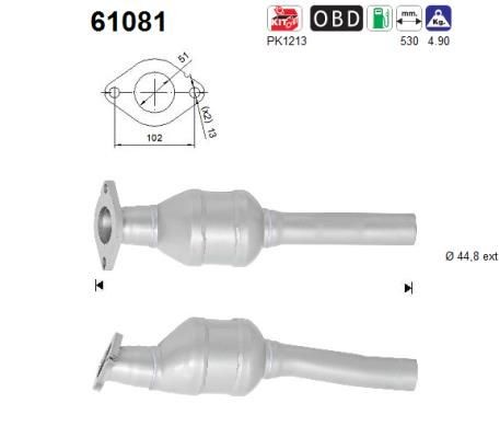 AS Catalytic converter Article number: 61081 cheaply
