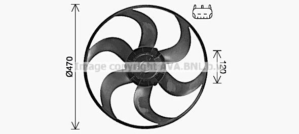 PRASCO Fan, radiator Article number: JE7084 cheaply