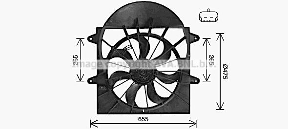 PRASCO Fan, radiator Article number: JE7085 cheaply