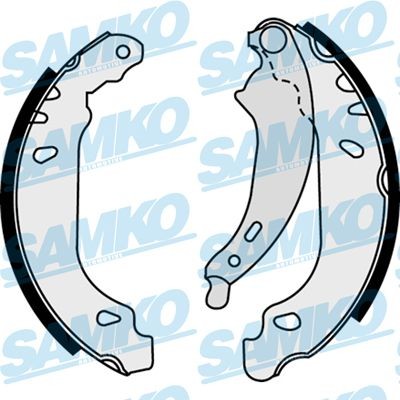 SAMKO Brake Shoe Set Article number: 87490 cheaply