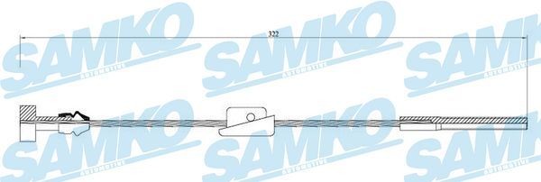 SAMKO Hand brake cable Article number: C0247B cheaply
