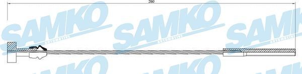 SAMKO Hand brake cable Article number: C0919B cheaply