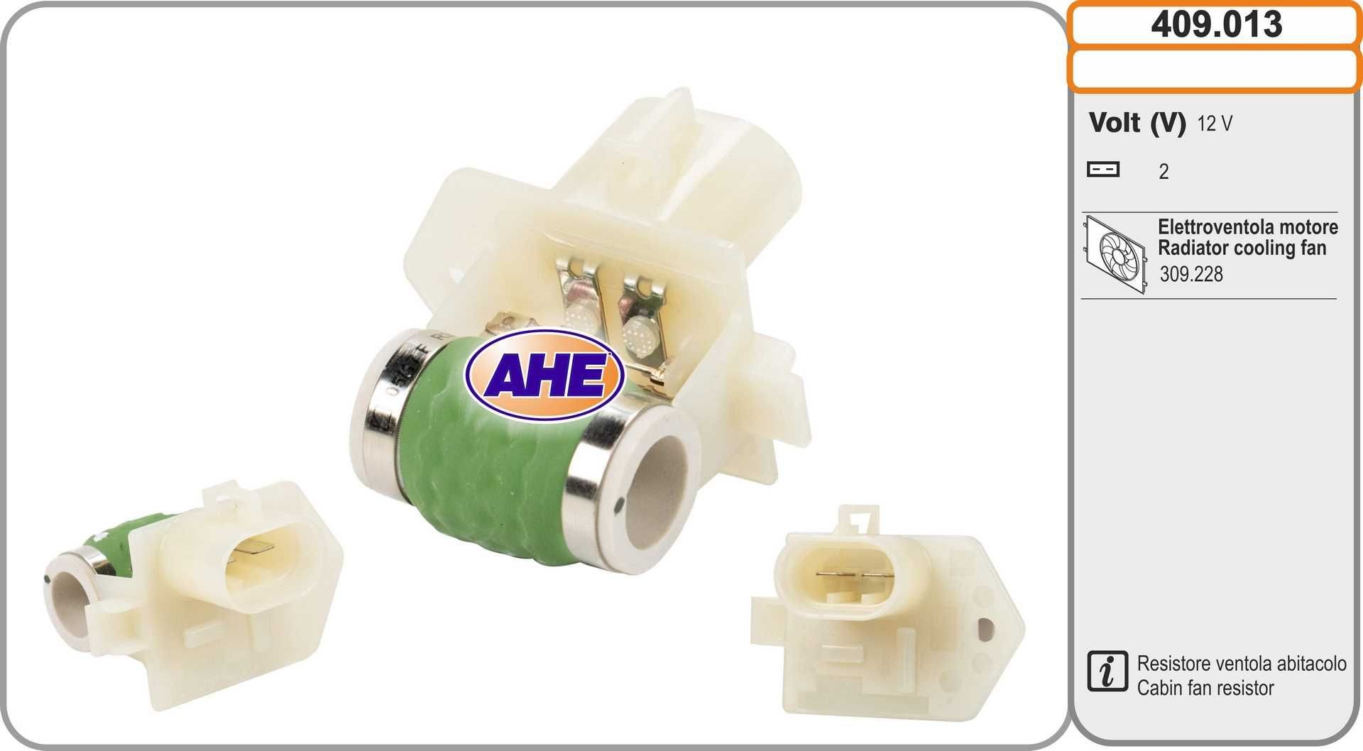 AHE Pre-resistor, electro motor radiator fan Article number: 409.013 cheaply