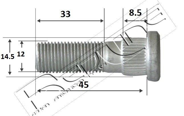 RED-LINE Bolt, axle strut Article number: 73HY006 cheaply