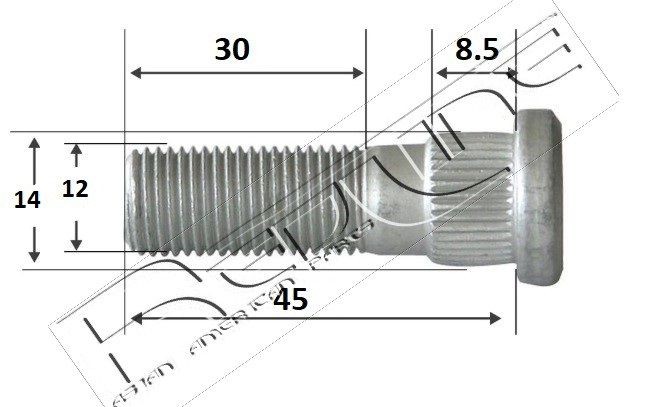 RED-LINE Bolt, axle strut Article number: 73HY016 cheaply