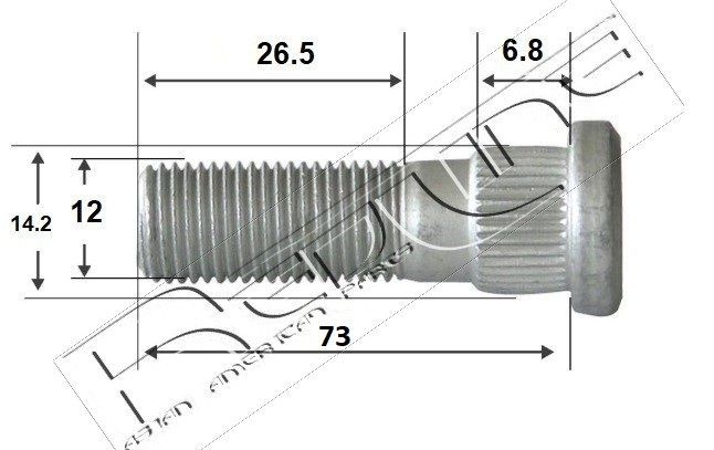 RED-LINE Bolt, axle strut Article number: 73TO003 cheaply
