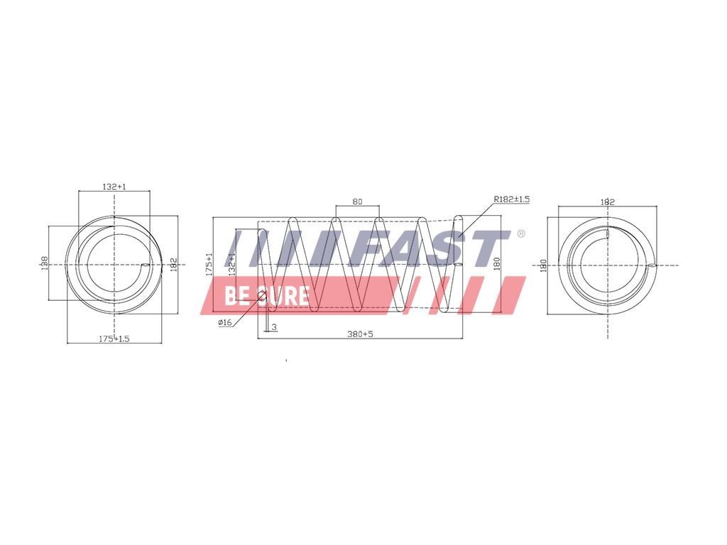 FAST Coil spring Article number: FT12282K cheaply