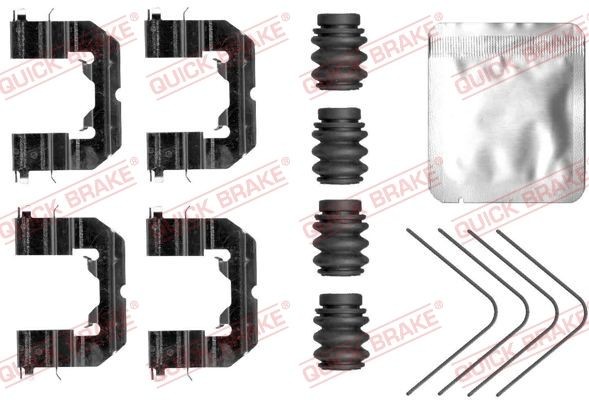 QUICK BRAKE 109-0118 Lisakomplekt, ketaspiduriklotsid i20 1.4 MPI 101 HP Bensiin