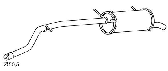 VEGAZ Rear silencer Article number: FTS-470 cheaply