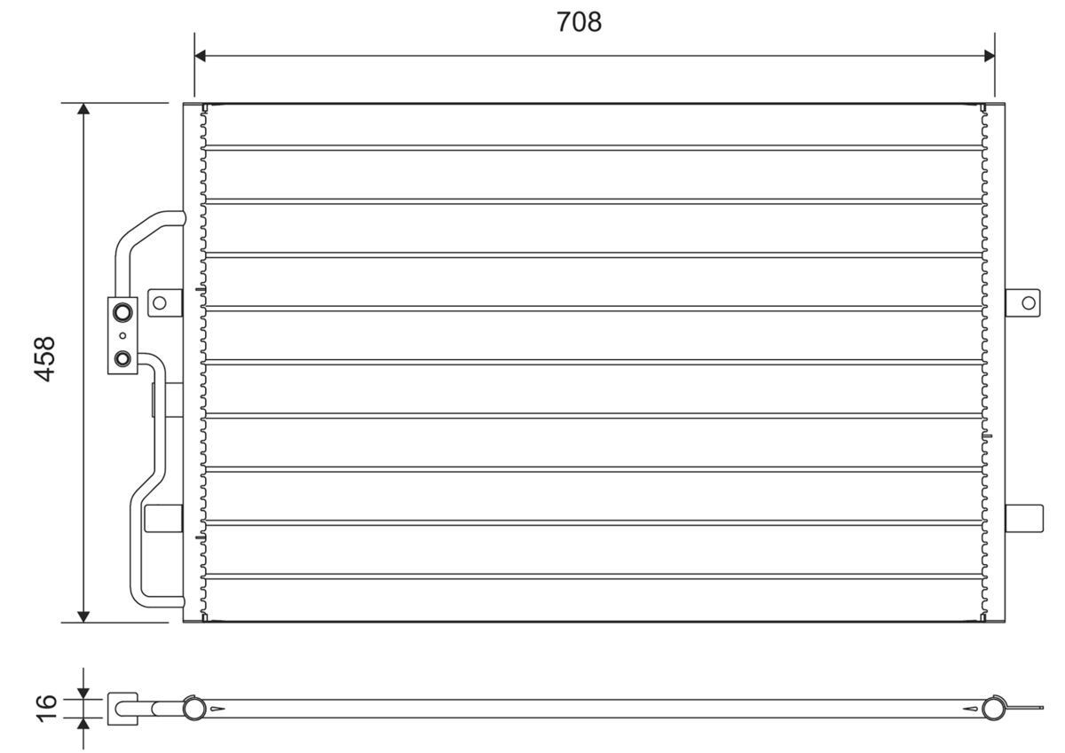 VALEO Air conditioning condenser Article number: 812710 cheaply