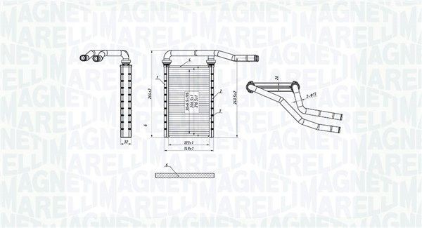 MAGNETI MARELLI Heater matrix Article number: 350218490000 cheaply